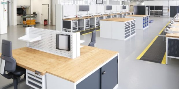 Workstation and storage area