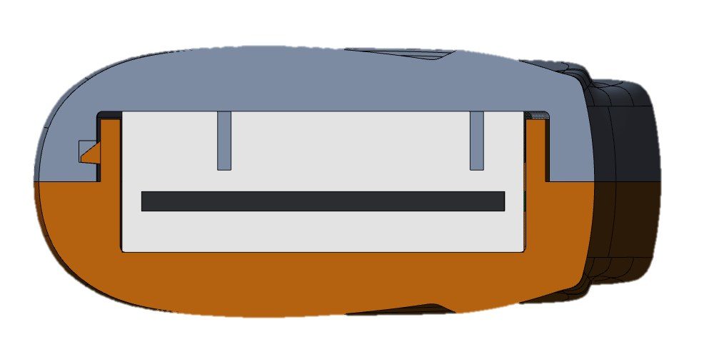 Smart remote key internal cross-section engineering render by MEDS India